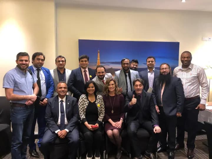 Study Bridge team and partners at an international education meeting